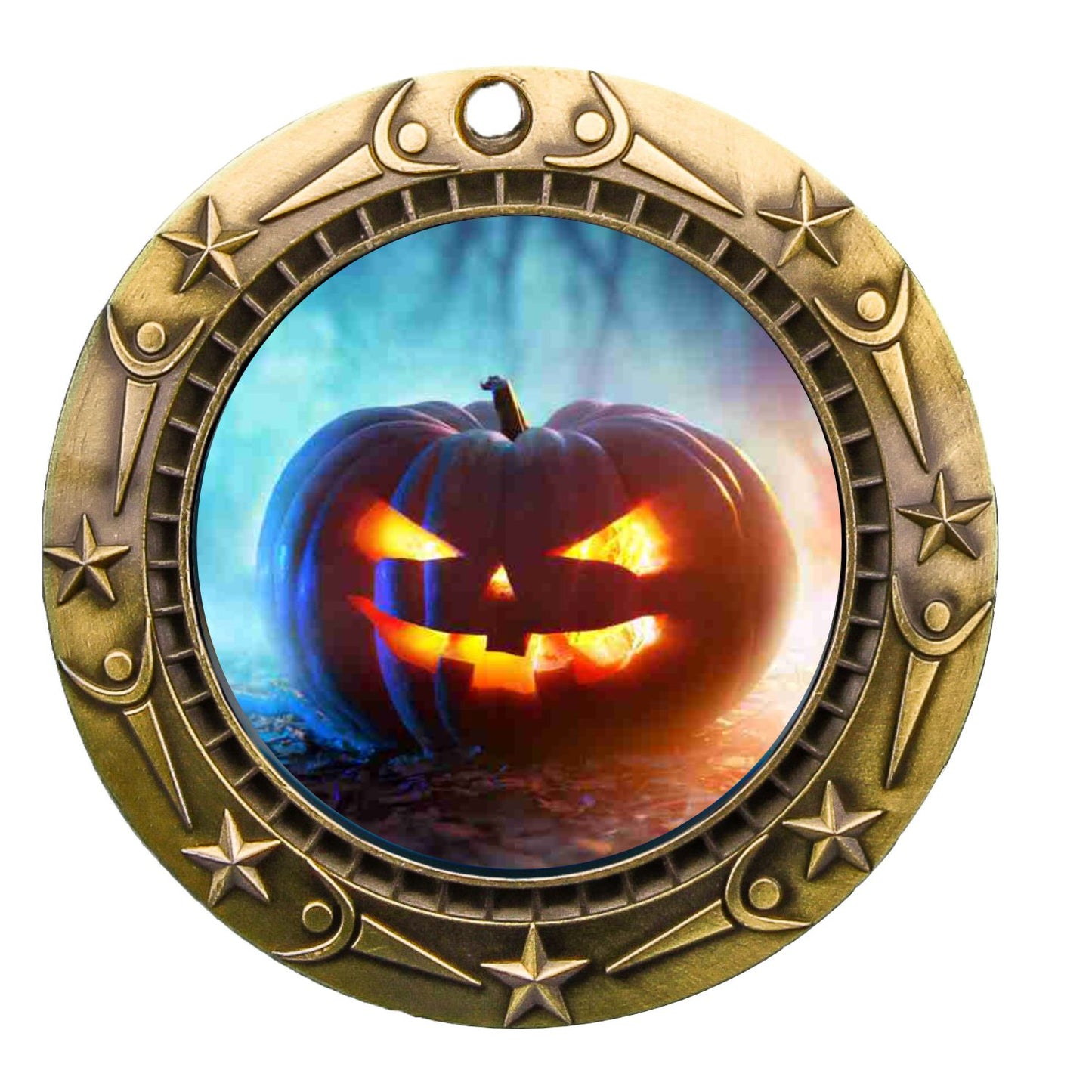 Personalized Halloween Medal with Ribbon | Gold, Silver or Bronze | World Class Medal | 3 Inches Wide