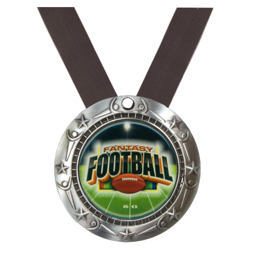 Fantasy Football World Class Medal - Gold, Silver or Bronze | Engraved FFL Medal - 3 Inch Wide Decade Awards