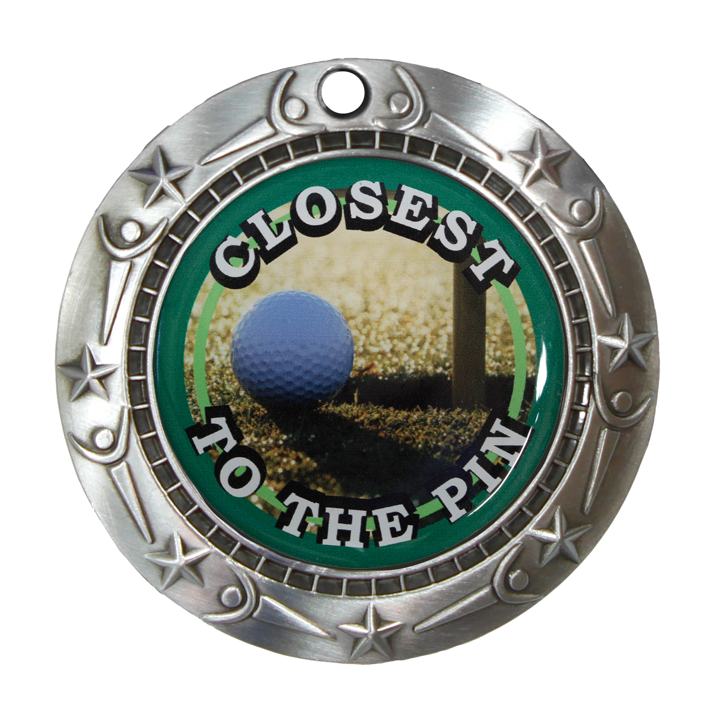 Personalized Closest to the Pin Golf Medal with Ribbon | Gold Silver or Bronze | World Class Medal | 3 Inches Wide