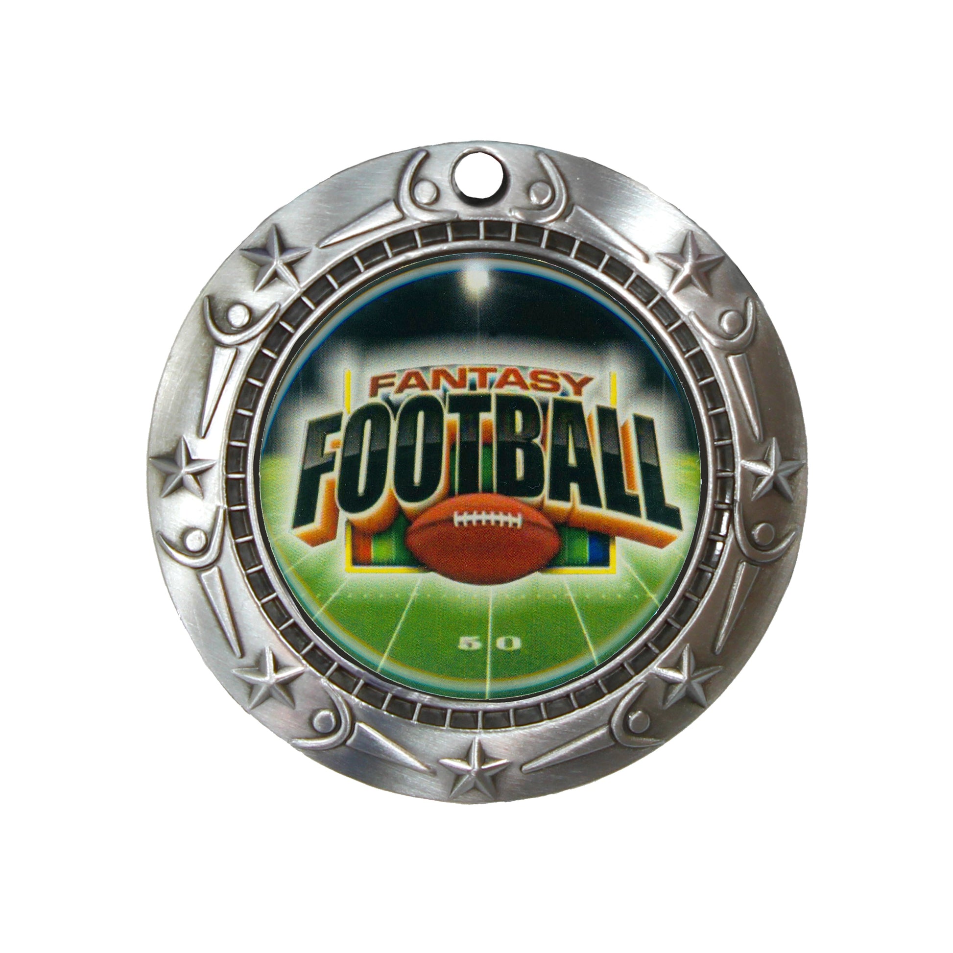 Fantasy Football World Class Medal - Gold, Silver or Bronze | Engraved FFL Medal - 3 Inch Wide Decade Awards