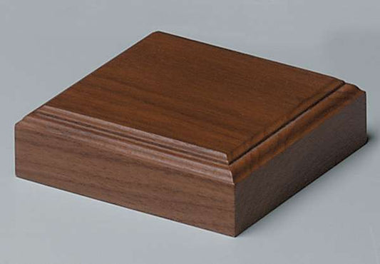 Walnut Base - Natural Finish 4" Square Decade Awards