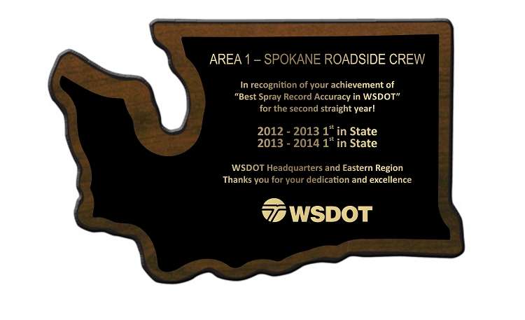 Washington State Plaque - 2 sizes Decade Awards