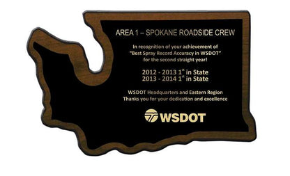 Washington State Plaque - 2 sizes Decade Awards