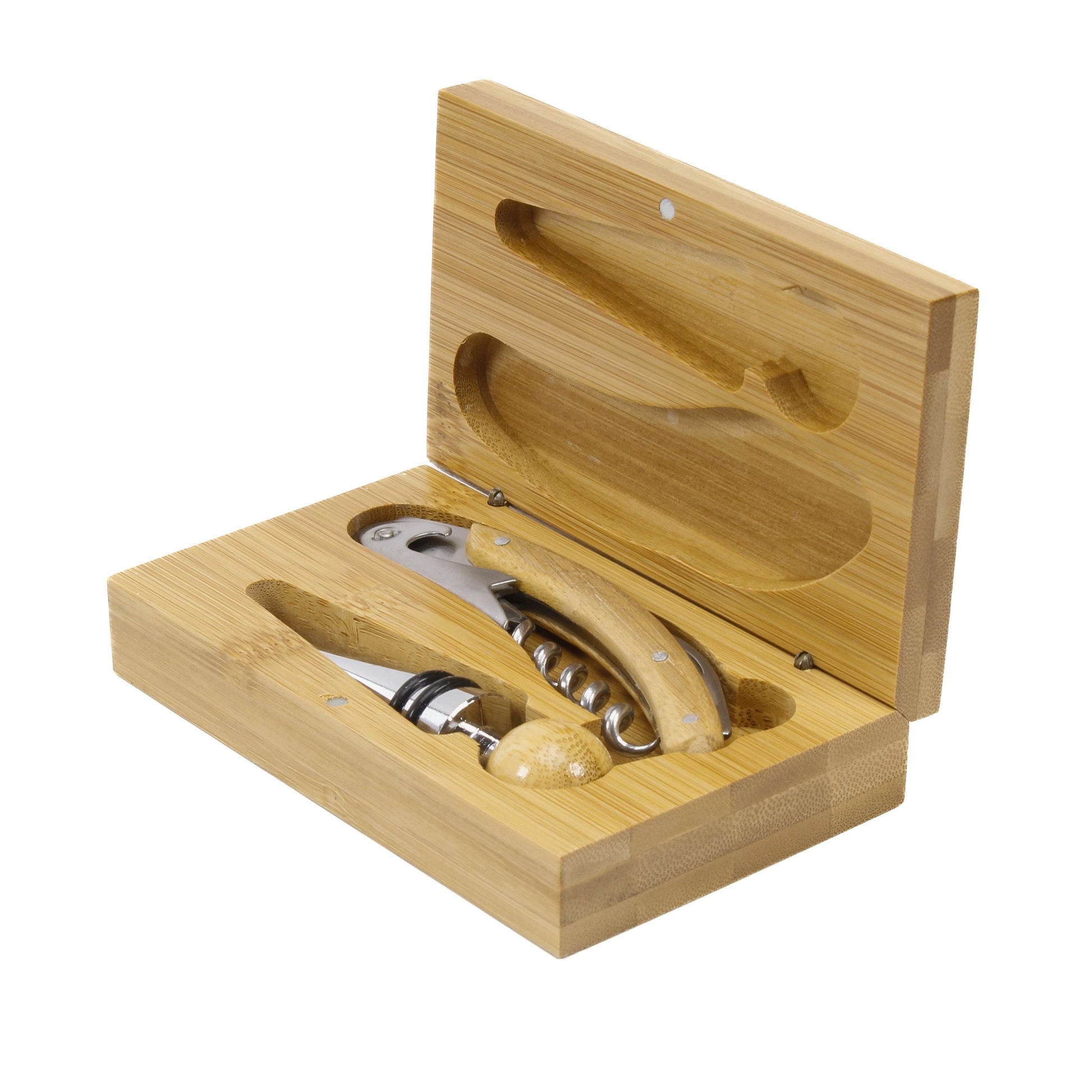 Wine Tool Set | Engraved Bamboo 2 Piece Wine Set Decade Awards