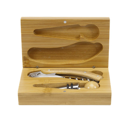 Wine Tool Set | Engraved Bamboo 2 Piece Wine Set Decade Awards