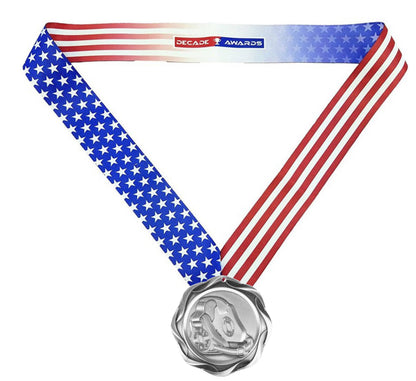 Wrestling Fusion Medal- Gold, Silver or Bronze | Engraved Wrestling Medallion - 3 Inch Wide Decade Awards