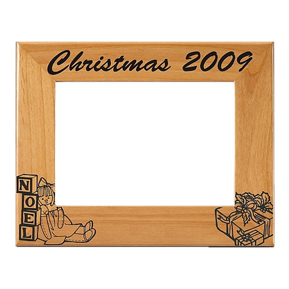 Christmas Picture Frame | Christmas Toys | Alder Wood | Personalized Picture Frame | 3 Sizes