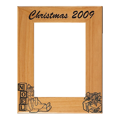 Christmas Picture Frame | Christmas Toys | Alder Wood | Personalized Picture Frame | 3 Sizes