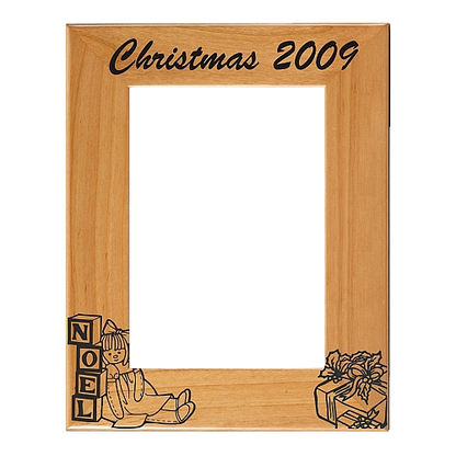 Christmas Picture Frame | Christmas Toys | Alder Wood | Personalized Picture Frame | 3 Sizes