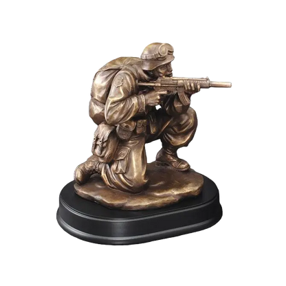 Military Serviceman Trophy | Personalized American Hero Award | 3 Sizes