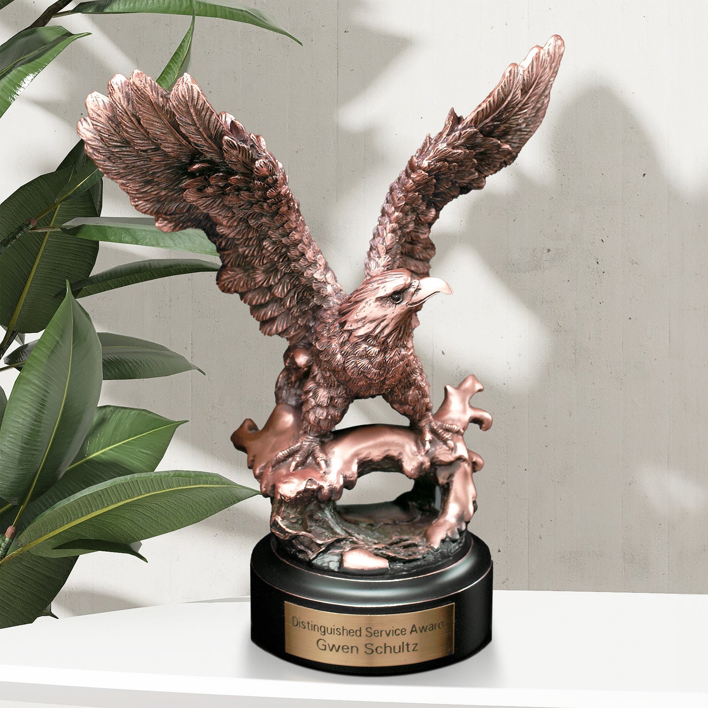 Perched Eagle Trophy | Personalized Corporate Award | 7.5 Inches Tall