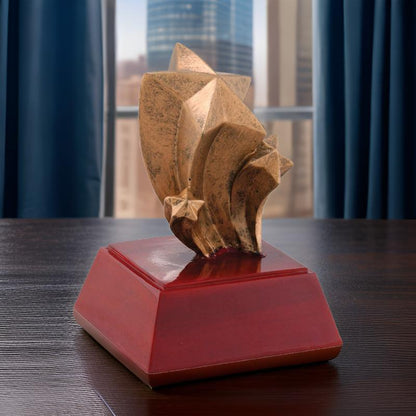 Star Sculptured Trophy | Engraved Shooting Star Award - 4 Inch Tall