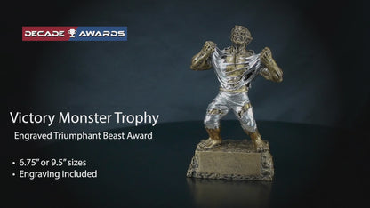 Monster Victory Trophy | Beast Mode Award | 6.75 or 9.5 Inches Tall
