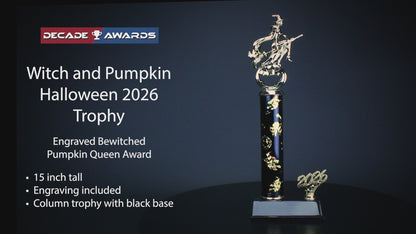 Halloween Trophy | Personalized 2026 Pumpkin Queen Halloween Award | 15 Inches Tall