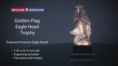 Eagle Award | Personalized Golden Eagle Award | 7.25 or 8.75 Inches Tall