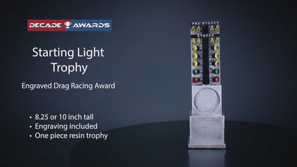 Racing Trophy | Drag Racing | Starting Light |Personalized Racing Award | 8.25 or 10 Inches Tall