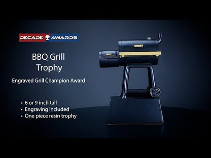 BBQ Grill Trophy | Personalized Grill Champion Award | 6 or 9 Inches Tall