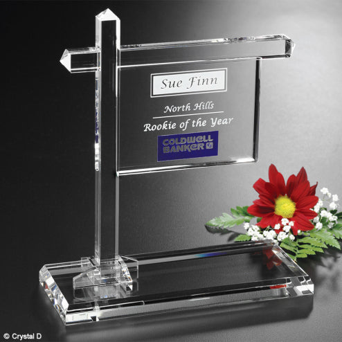 Real Estate Sign Corporate Award | Engraved House Sign Award - 7.5 Inch Tall Decade Awards