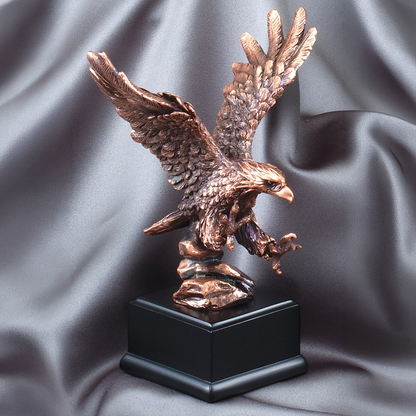 Eagle Trophy | Bronze | PersonalizedFinish Eagle Landing Award | 7.5 Inches Tall